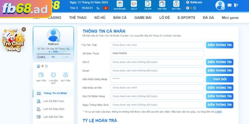 Vì sao thao tác nạp rút tiền FB68 lại quan trọng